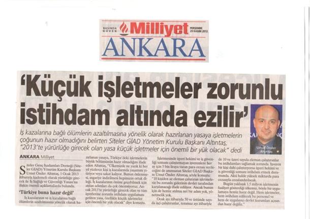 Site GİAD Başkanı Sayın Umut Önder ALTINTAŞ  “Küçük İşletmeler Zorunlu İstihdam Altında Ezilir”