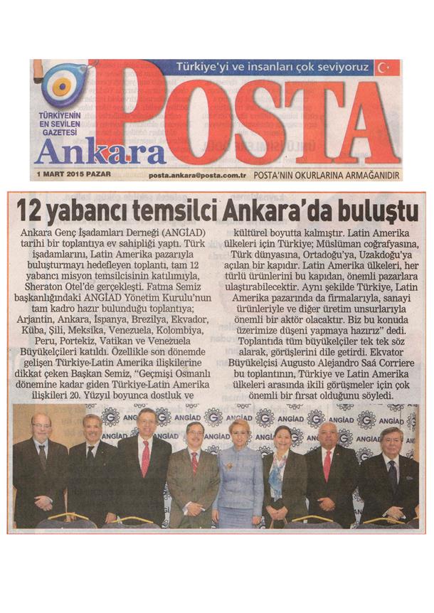 12 Yabancı Temsilci Ankara’da Buluştu-Basın Yansımaları