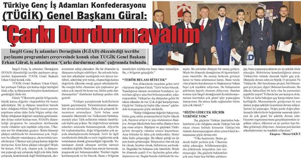 Erkan Güral, iş adamlarına 'Çarkı durdurmayalım' çağrısında bulundu.