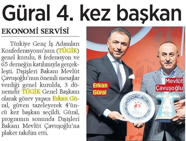 Erkan Güral 4'üncü kez başkan- Basın Yansımaları