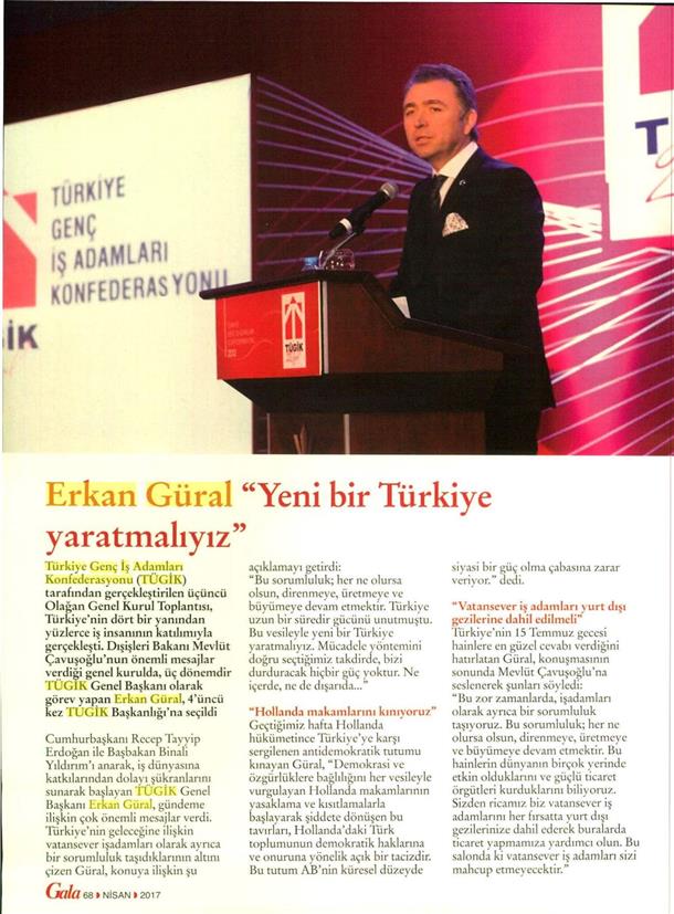 Erkan Güral  Yeni bir Türkiye yaratmalıyız 