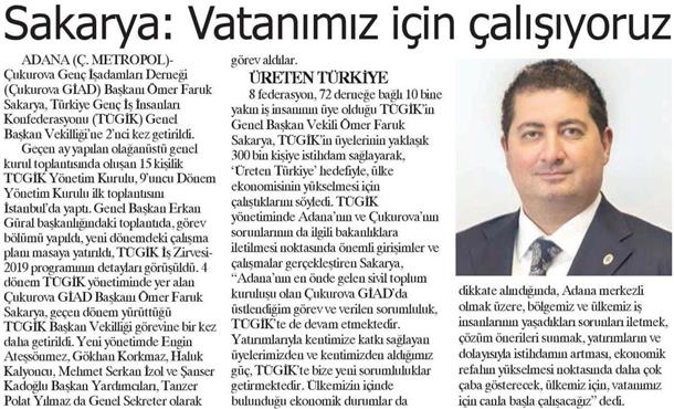 Sakarya: Vatanımız için çalışıyoruz