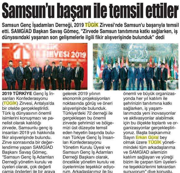 Samsun'u basarı ile temsil ettiler