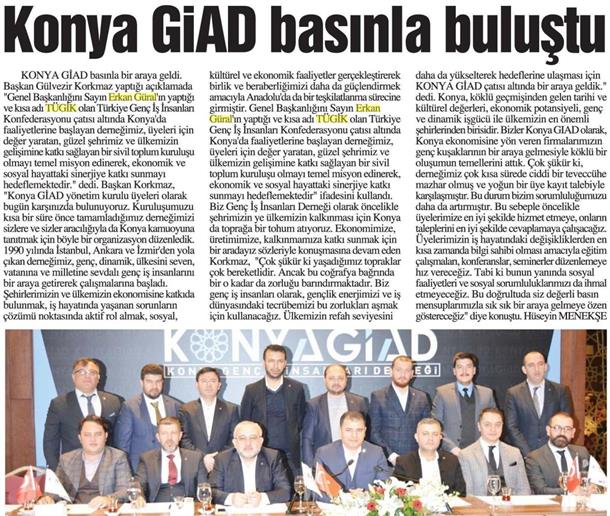 Konya GiAD basınla buluştu