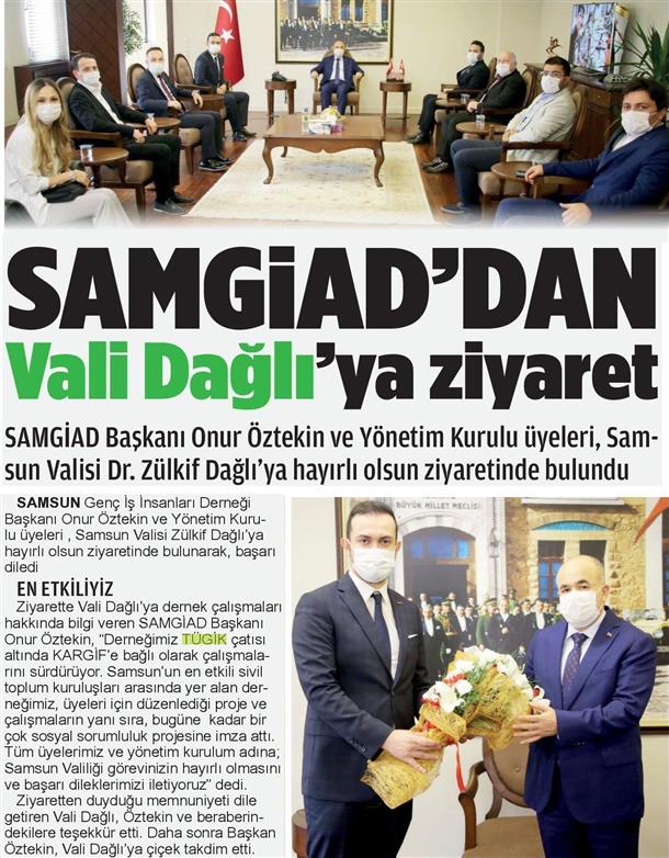 SAMGİAD'dan Vali Dağlı'ya hayırlı olsun ziyareti