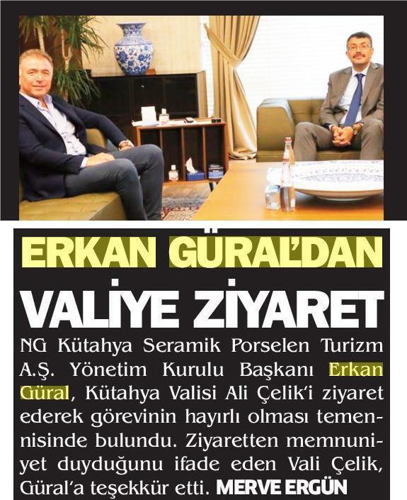 Erkan Güral'dan Vali Ali Çelik'e ziyaret