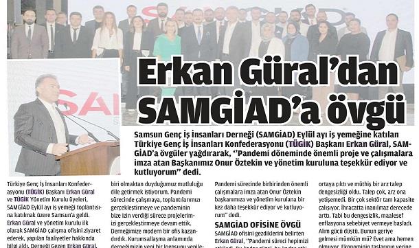 TÜGİK Başkanı Erkan Güral Samsun'da