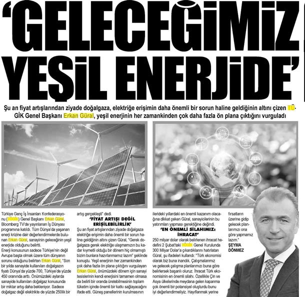 'Geleceğimiz Yeşil Enerjide'