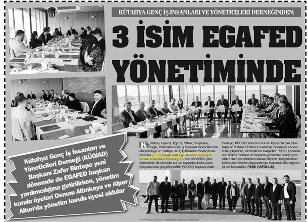 3 İsim EGAFED Yönetiminde