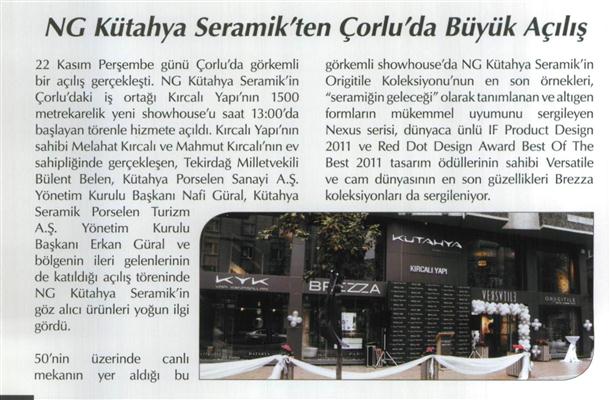 NG Kütahya Seramik'ten Çorlu' da Büyük Açılış