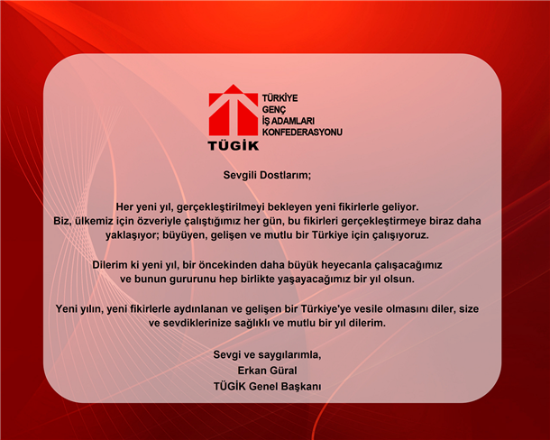 TÜGİK Yeni Yıl Kutlama Mesajı