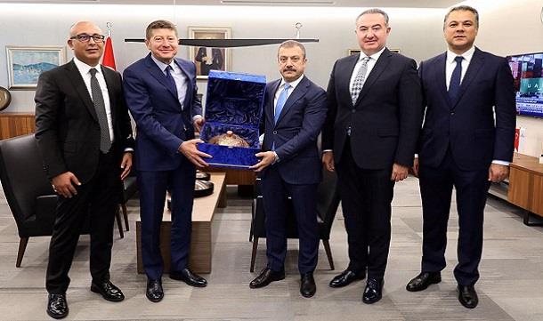 TÜGİK Yüksek İstişare Konseyi, Merkez Bankası Başkanı Kavcıoğlu’nu makamında ziyaret etti.