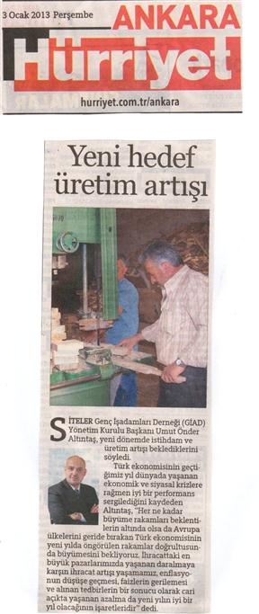 Yeni hedef üretim artışı.