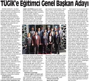 TÜGİK'e Eğitimci Genel Başkan adayı.