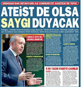 Ateistse benim kutsalıma saygı duyacak.