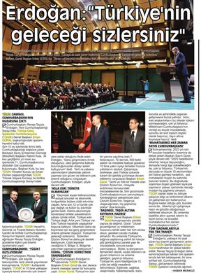 Erdogan: Turkiye'nin geleceği sizlersiniz .