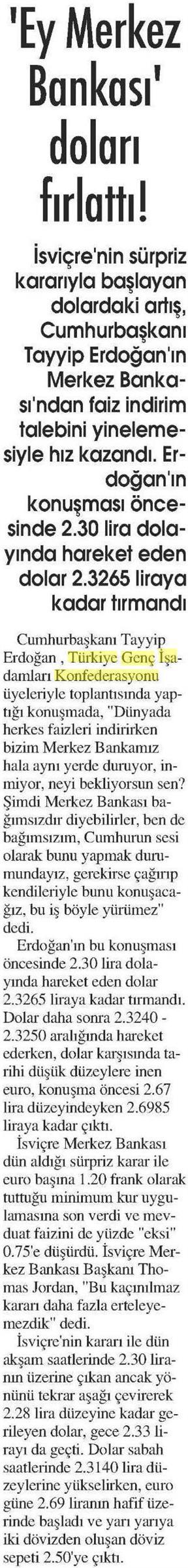 'Ey Merkez Bankası'.