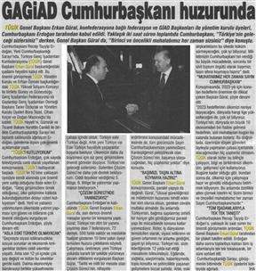 GAGİAD Cumhurbaşkanı huzurunda.