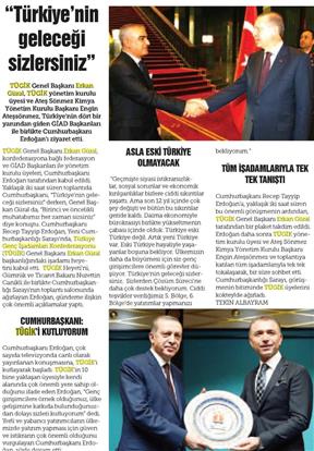 Türkiye'nin geleceği sizlersiniz.
