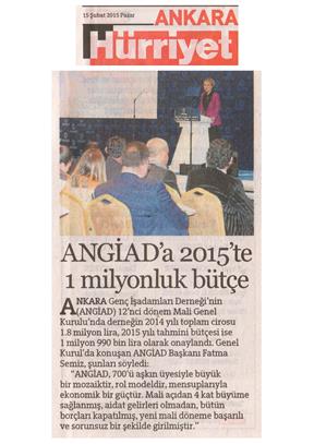 ANGİAD’a 2015’te 1 Milyonluk Bütçe.