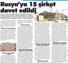 Rusya'ya 15 şirket avet edildi.