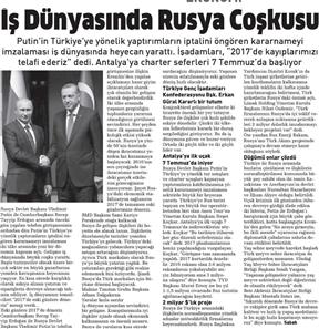 Türk inşaat firmaları Rusya'dan davet aldı.