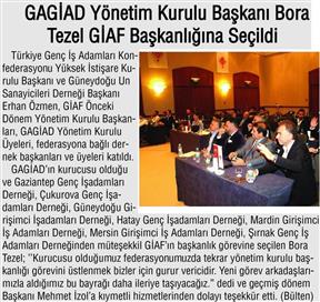 GAGİAD Yönetim Kurulu Başkanı Bora Tezel GİAF Başkanlığına Seçildi.