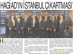 HAGİAD üyelerinin İstanbul çıkartması.