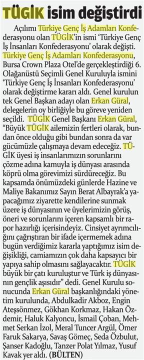 TÜGİK isim değiştirdi.