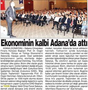 Ekonominin kalbi Adana'da.