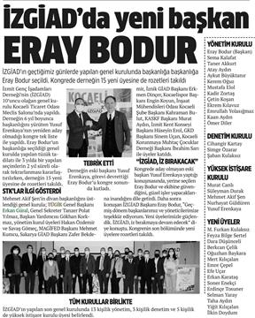İZGİAD Başkanı Eray Bodur.