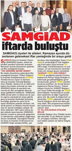 SAMGİAD iftar yemeğinde buluştu.