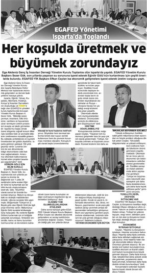 Her koşulda üretmek ve büyümek zorundayız.