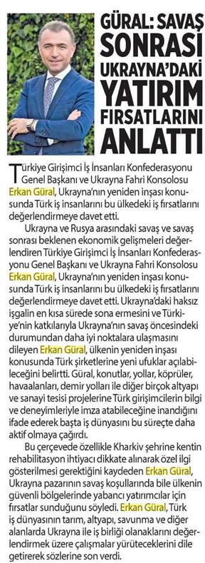 Türk iş insanlarını bu ülkedeki iş fırsatlarını değerlendirmeye davet etti..
