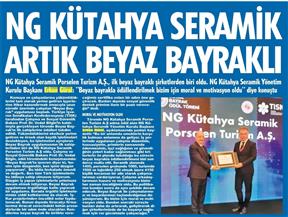 NG Kütahya Seramik artık Beyaz Bayraklı.